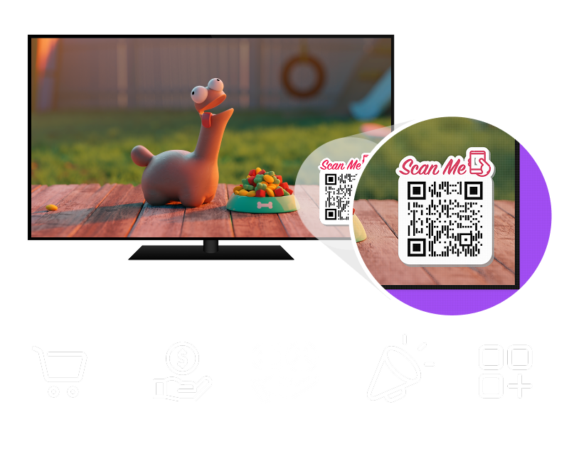 OTTfeed QR code overlay on video